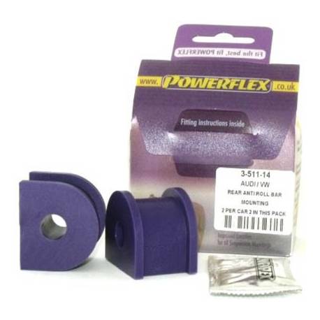 Volkswagen New Beetle & Cabrio (1998-2011) Powerflex Rear Anti Roll Bar Mounting 14mm - 14mm PFR3-511-14