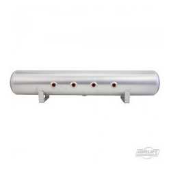 5 Gal Alum Air Tank - (4) 3/8" face ports, & 1/4" drain port - 36" L x 6" D