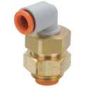 Bulkhead elbow union connector - 3/8PTC